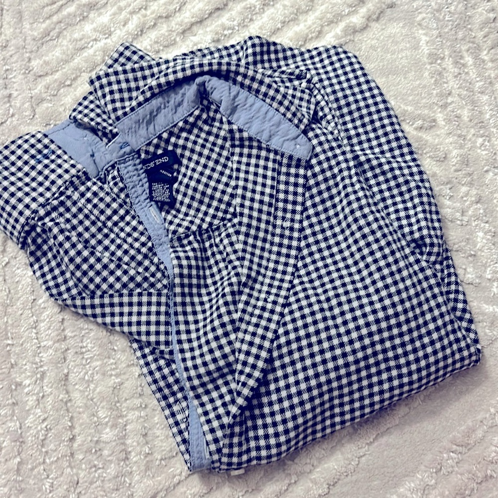 Land’s End Size S Black & White Women’s Flannel Button Down Blouse